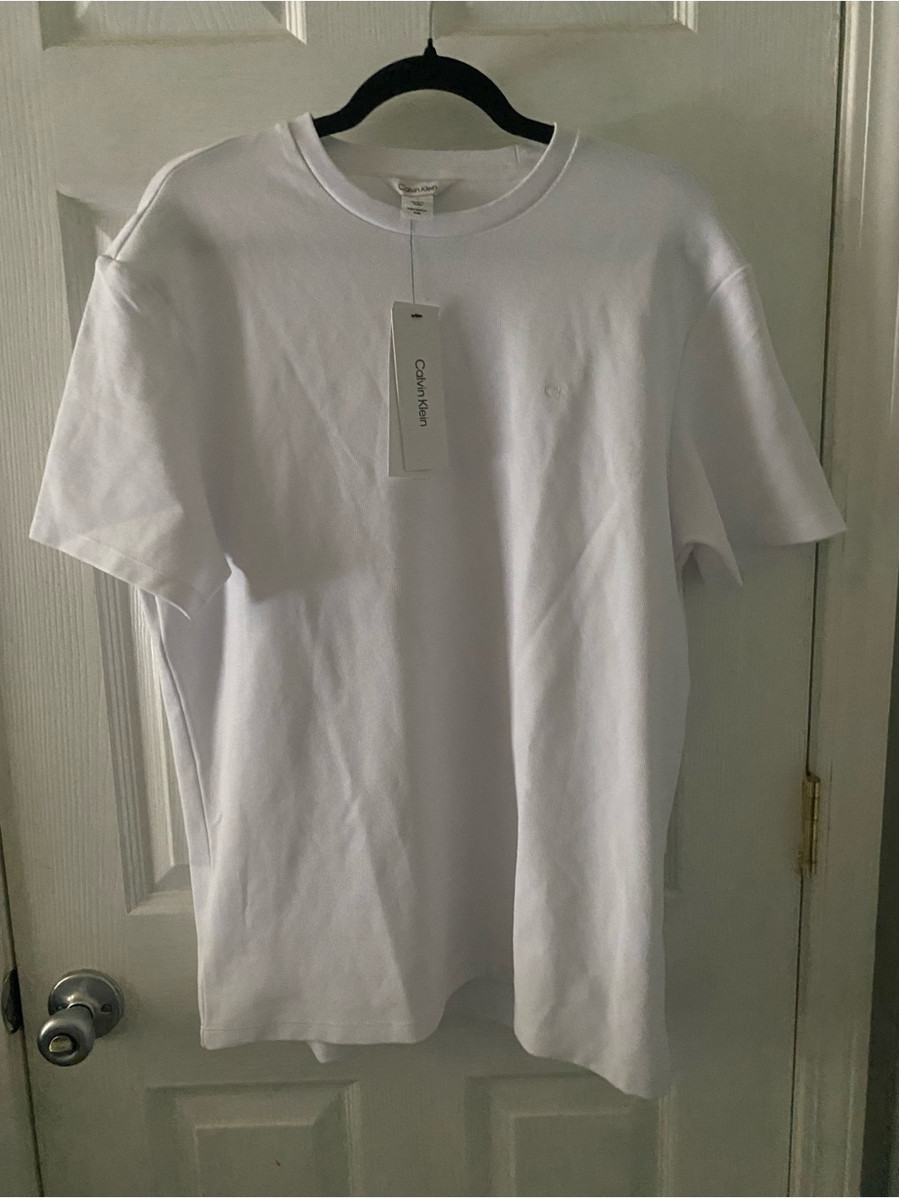 Calvin Klein White Crew Neck Short Sleeve Tee